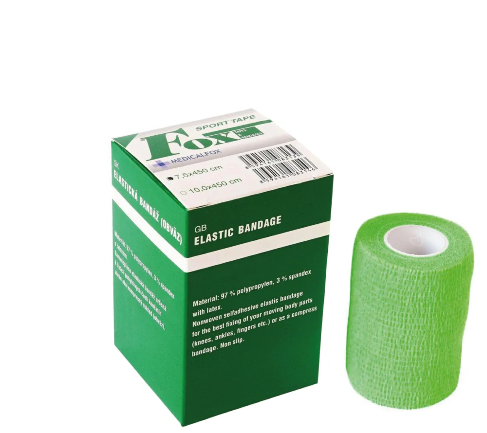 FOX ELASTIC BANDAGE- samodržící bandáž 7,5 cm x 4,5m
