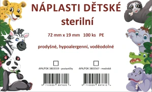 Náplasti dětské sterilní - postavičky 100ks