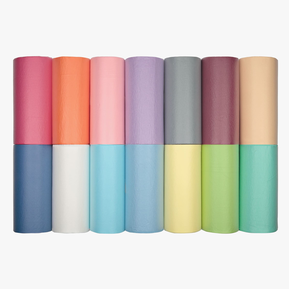 Jednorázové zubní zástěry Dispotech / Perfecto 50x 60 cm - světle modrá 80 ks v roli