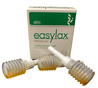EASYLAX - dětské glycerolové projímadlo heřmánek a sléz 6 x 3 g